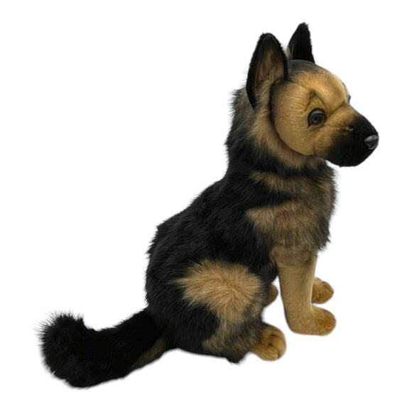 Hansa German Shepherd Dog Animal Stuffed Sitting Soft Realistic NWT FAST SHIP - Picture 1 of 12